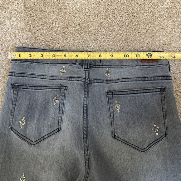 Sundance Catalog Primrose Party Jeans Size 28 Gray Wash Sequin Embellishments - Picture 10 of 10